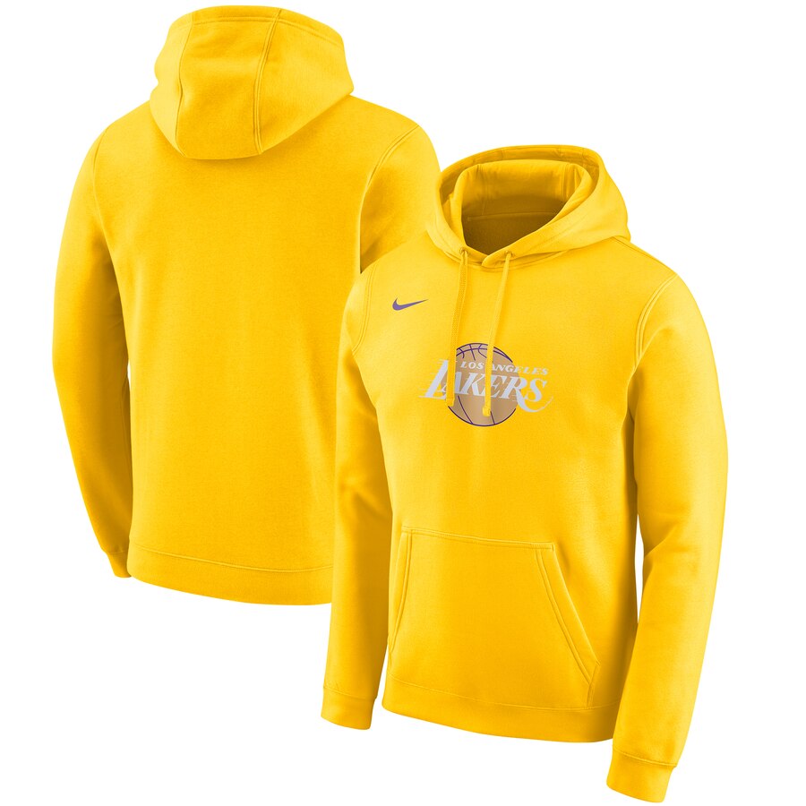 NBA Los Angeles Lakers Nike 201920 City Edition Club Pullover Hoodie Gold->los angeles lakers->NBA Jersey